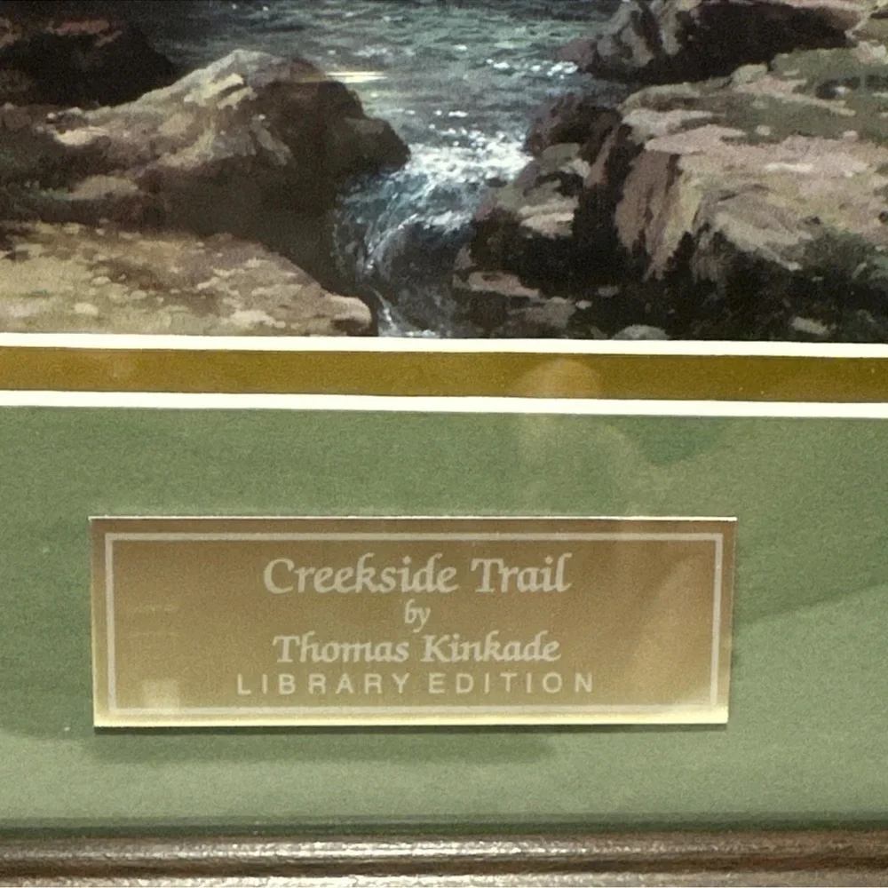 Thomas Kinkade Creekside Trail, Library Edition, Home Interior W/Certificate. ￼